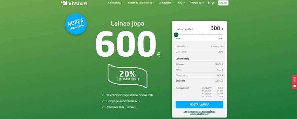 Vivus lopetti lainan myöntämisen Suomessa | VarmaLaina.fi